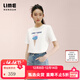 LIME萊茵福萊爾朗姿集團圓領(lǐng)棉彈力字母印花T恤25春新款時(shí)尚百搭短袖 本白色 L