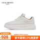 未畢（VICKI BROWN）【VB男鞋】法國品牌秋冬保暖板鞋時(shí)尚增高小白鞋簡(jiǎn)約厚底皮鞋子男 白色 41 (255mm) 歐碼