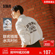 森馬（Semir）斯沃夫小狗聯(lián)名長(cháng)袖襯衫男春季前胸字母刺繡上衣寬松101125105116