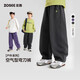 左西童裝男童褲子兒童運動(dòng)褲春裝2026新款中大童彎刀褲潮 深灰色 150