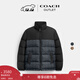 蔻馳（COACH）【禮物】奧萊男士聚酯纖維經(jīng)典標志冬季戶(hù)外羽絨服外套保暖夾克 木炭灰色 經(jīng)典標識 M