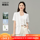 婭麗達輕薄萊賽爾休閑短袖西裝外套女春夏新款透氣亞麻西服小上衣 白色(K0) L