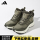 ADIDAS阿迪達斯加絨男鞋2025冬季新款高幫保暖戶(hù)外徒步鞋耐磨防滑運動(dòng)鞋 綠色/棕色JS3428【加絨保暖】 42