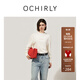 歐時(shí)力OCHIRLY PIMA棉套頭針織衫女t恤寬松印花休閑2025秋季新品 白色 M