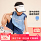 左西男童套裝夏裝2025新款兒童運動(dòng)速干背心兩件套籃球服潮 藍色 120