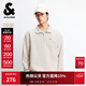 杰克·瓊斯（JACK&JONES）男裝25年秋冬季衛衣男肌理提花寬松長(cháng)袖拉鏈半高領(lǐng)套頭休閑打底衫 078月光灰 拉鏈領(lǐng) L （180）