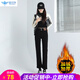歐貝汐2026秋冬新款加絨加厚牛仔褲女韓版高腰小個(gè)子寬松彈力直筒煙管褲 黑色8805 加絨 M
