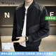 Wirpta高端品牌設計感夾克男秋季新款工裝棒球服休閑百搭長(cháng)袖外套男裝 黑色 （現貨速達） 2XL （適合140-155斤）
