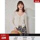 ELLE米白色設計感流蘇寬松針織開(kāi)衫女2025夏季新款顯瘦氣質(zhì)上衣 米白 L