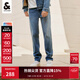 杰克·瓊斯（JACK&JONES）男裝四季恒溫彈力柔軟舒適903直筒牛仔褲男潮流百搭褲子品牌男褲 086中藍牛仔 寬松直筒，卡碼拍小 31 175 W31/L30
