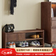 盤(pán)柁（pantuo） 實(shí)木換鞋凳 黑胡桃入戶(hù)鞋架穿鞋凳坐凳一體北歐換鞋柜進(jìn)門(mén)雙層凳 換鞋凳110*30*42cm