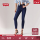 Levi's李維斯女士721緊身高腰休閑簡(jiǎn)約修身顯瘦肯豆風(fēng)牛仔長(cháng)褲 深藍色 27 (28)
