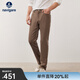 Navigare意大利小帆船男士休閑褲秋冬新款保暖直筒褲黑色通勤簡(jiǎn)約百搭長(cháng)褲 焦糖咖啡棕 碼 30