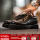 馬登德比鞋男款厚底增高黑色大頭皮鞋男通勤百搭cleanfit休閑工裝鞋子 星耀黑 【正碼正拍&4cm增高/磨砂珠光感/男士皮鞋】 42 男碼