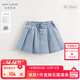 MARC&JANIE馬克珍妮女童甜酷百搭牛仔短裙 兒童百褶裙2025年春裝250203