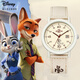 迪士尼（Disney）學(xué)生手表瘋狂動(dòng)物城聯(lián)名帶日歷帆布帶防水石英表初高中生考試手表