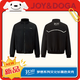 JOY&DOGA“35711”夢(mèng)想系列文化衫 長(cháng)袖開(kāi)衫上衣外套 黑色夾克 XL
