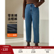 纖莉秀【加絨保暖褲子】大碼女裝復古深色牛仔褲胖mm2025冬裝新款3417 牛仔藍 33/2XL