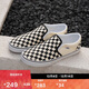 VANS范斯官方 Asher黑白棋盤(pán)格一腳蹬男女帆布鞋 黑白棋盤(pán)格  41