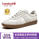 楓葉（leaveland）意大利男鞋2025新品真牛皮復古情侶款德訓鞋戶(hù)外男士運動(dòng)休閑板鞋 【升級版抑菌】白色（皮鞋碼） 41