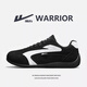 回力（Warrior）厚底休閑加絨板鞋男款2025冬季新款內增高黑色德訓鞋百搭運動(dòng)男鞋 黑白 41