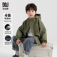 多多家【防水薄絨軟殼服】男童外套2025春秋款兒童保暖登山服中大童上衣