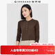 佐丹奴亨利衫女修身彈力打底衫復古亨利領(lǐng)長(cháng)袖T恤女13324741