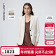 朗姿醋酸高級感職業(yè)白色西服外套女士秋季新款通勤氣質(zhì)西裝 米白色 M