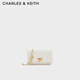 CHARLES&KEITH經(jīng)典菱格鏈條小方單肩斜挎包包女包生日女神節禮物CK2-70160131 Cream奶白色 小包