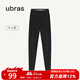 ubras仿牛仔高腰收腹加絨打底褲女保暖時(shí)尚高彈可外穿 黑色平腰款 1條 M