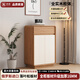 奈居俄羅斯落葉松實(shí)木鞋柜門(mén)口入戶(hù)柜家用原木風(fēng)入戶(hù)玄關(guān)柜收納儲物柜 原木+白【60*35*100CM】
