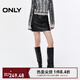 ONLY2025夏季新款酷感機能風(fēng)實(shí)用口袋PU短裙半身裙女|12536S003 H1Z黑色 S