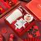 牧童詩(shī)員工實(shí)用禮品喬遷婚禮伴手禮盒公司禮品送客戶(hù)團建活動(dòng)獎品保溫杯 數顯咖啡杯+暖手寶+毛巾（紅方禮盒）