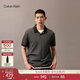 Calvin KleinJeans25夏季男士商務(wù)休閑通勤ck絲光棉撞色翻領(lǐng)短袖T恤POLO衫
