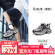 駱駝（CAMEL）【迪麗熱巴同款】銀月復古老爹鞋增高男女鞋運動(dòng)休閑鞋情侶同款 L24A283742AM 男款 灰/槍/黑 42