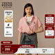 Teenie Weenie小熊女裝亞麻襯衫2025年夏季新款氣質(zhì)通勤薄外套上衣 淺粉色 M