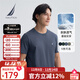 諾帝卡（NAUTICA）【商場(chǎng)同款】男裝25春夏新款純棉透氣舒適短袖T恤男TO5101 湛藍4JN XL