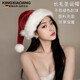 KINGXIAOJING圣誕節裝飾品可愛(ài)裝扮圣誕帽子cos頭飾拍照道具氛圍創(chuàng  )意主題 多巴胺櫻桃(草莓紅)