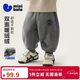 迷你巴拉（minibala）[抗靜電]男女童寶寶長(cháng)褲保暖雙面絨不勒肚褲子2025冬