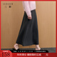 三彩2025冬季新款高腰針織裙半身裙A字裙垂感長(cháng)裙氣質(zhì)簡(jiǎn)約M 深邃灰 M 160/68A