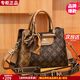 雪愛(ài)袋鼠高檔女士手提包女包送媽媽2025新款40歲50媽媽包包母親30生日禮物 寬肩帶咖啡色[禮盒+手包]