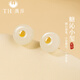 唐后（TH）和田玉輕奢氣質(zhì)銀耳釘女純銀耳環(huán)玉石新中式國風(fēng)禮物糖沁小璽新年
