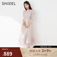 SNIDEL春夏款法式淑女蕾絲鏤空雪紡長(cháng)袖連衣裙SWFO231105 粉米色 M （1）