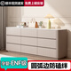 德蘭林 ENF級實(shí)木斗柜家用臥室收納五斗柜大容量多層抽屜柜子儲物柜落地 落地款卡其色九斗柜160*40*73cm