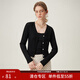 范思藍恩范思藍恩夏季空調針織罩衫外套女2024夏季新款百搭針織衫12116 黑色 S