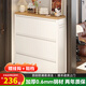 雅即（YAJI）鋼制超薄鞋柜門(mén)口入戶(hù)柜鞋柜翻斗鞋柜收納柜一體靠墻玄關(guān)儲物柜 3層象牙白長(cháng)65【小戶(hù)型首選】 加厚升級款