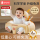 新安代嬰兒學(xué)坐椅枕頭寶寶練習坐立神器3-36個(gè)月座椅靠枕沙發(fā)不傷脊柱 【防污免洗】福星橙龍+手搖鈴 （低重心 防側翻）