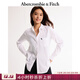Abercrombie & Fitch【牛津襯衫】經(jīng)典小麋鹿圖案百搭通勤長(cháng)袖襯衫春秋女裝140-3618 白色黑標 L (165/104A)