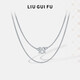 六桂福珠寶新年禮物足銀項鏈肖邦鏈足銀鎖骨項鏈素鏈女簡(jiǎn)約送女友生日禮物