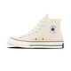 匡威（Converse）1970s 經(jīng)典三星標高幫帆布鞋情侶運動(dòng)鞋學(xué)生鞋休閑帆布鞋 米白色高幫 43